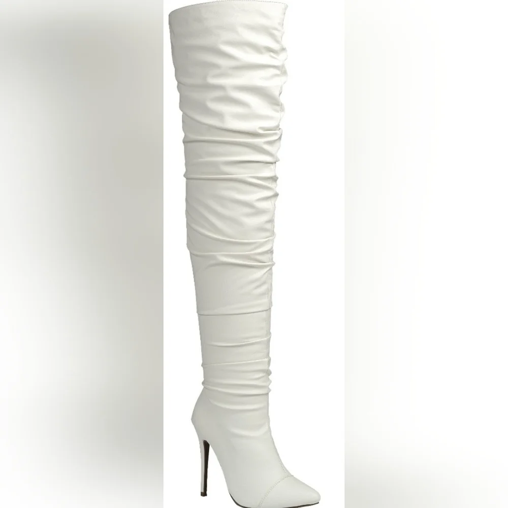 ❄️Layla snow white boots over knee